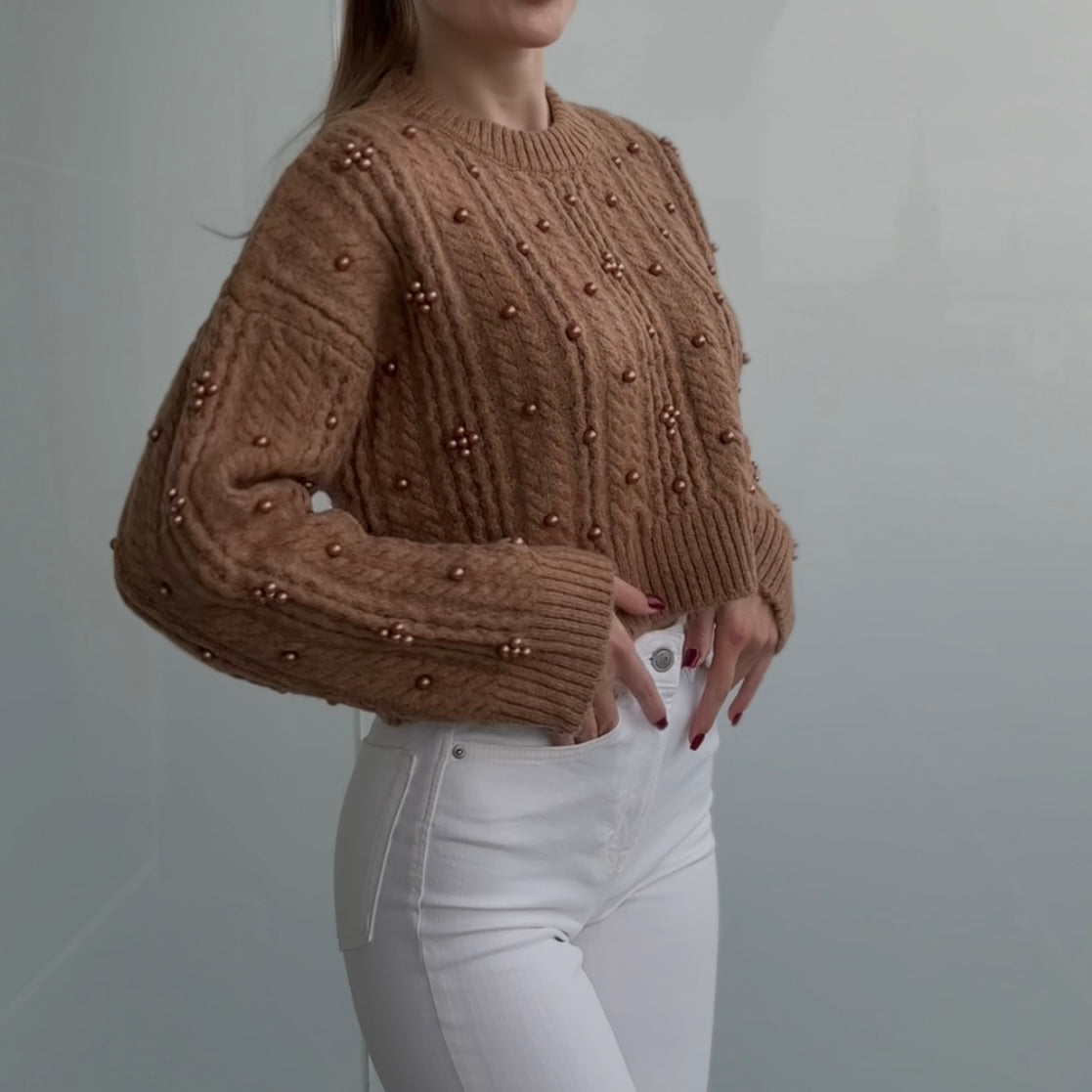 Pearl Cozy Sweater Brown