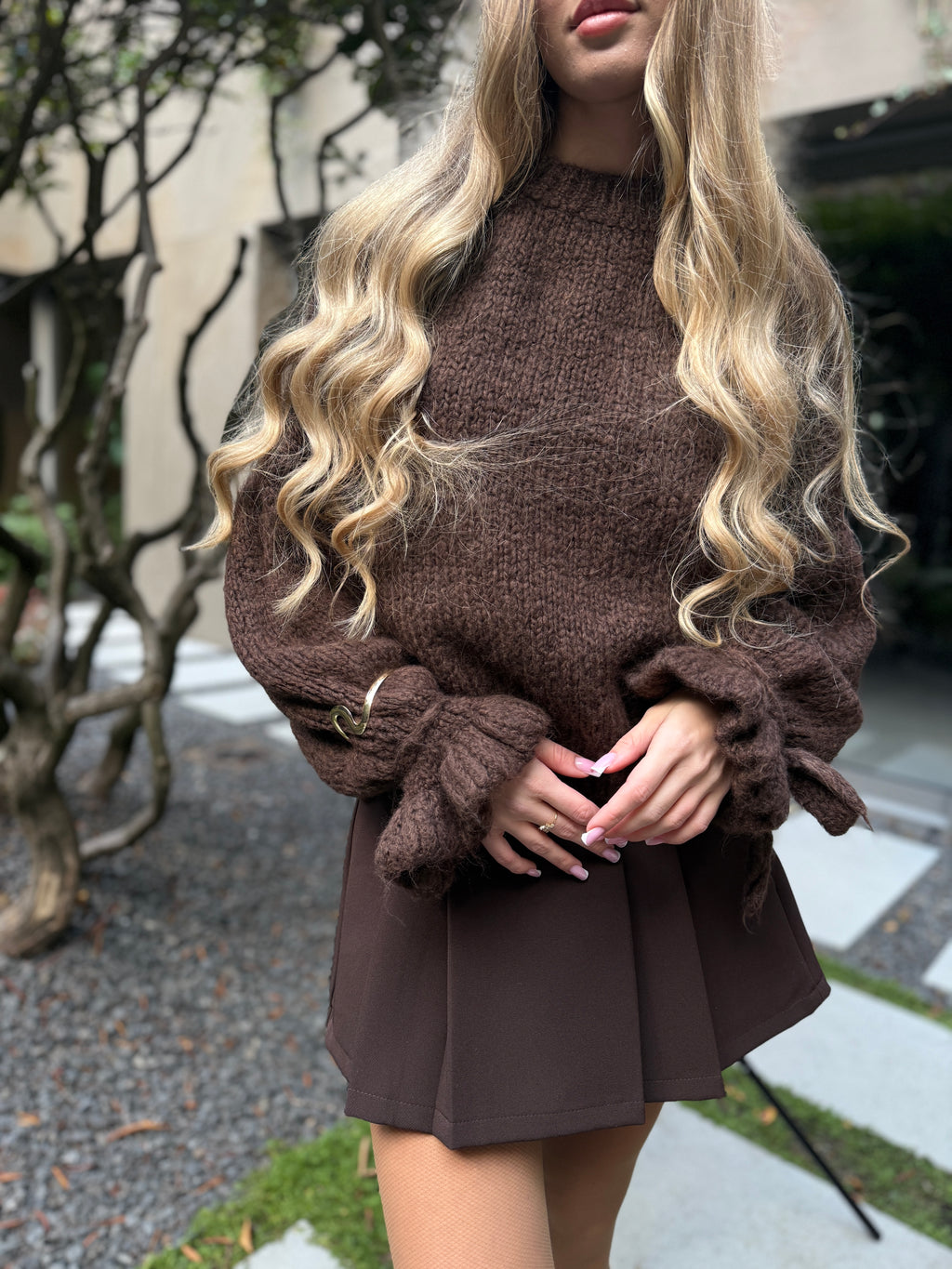 Sweter VelvetBow chocolate