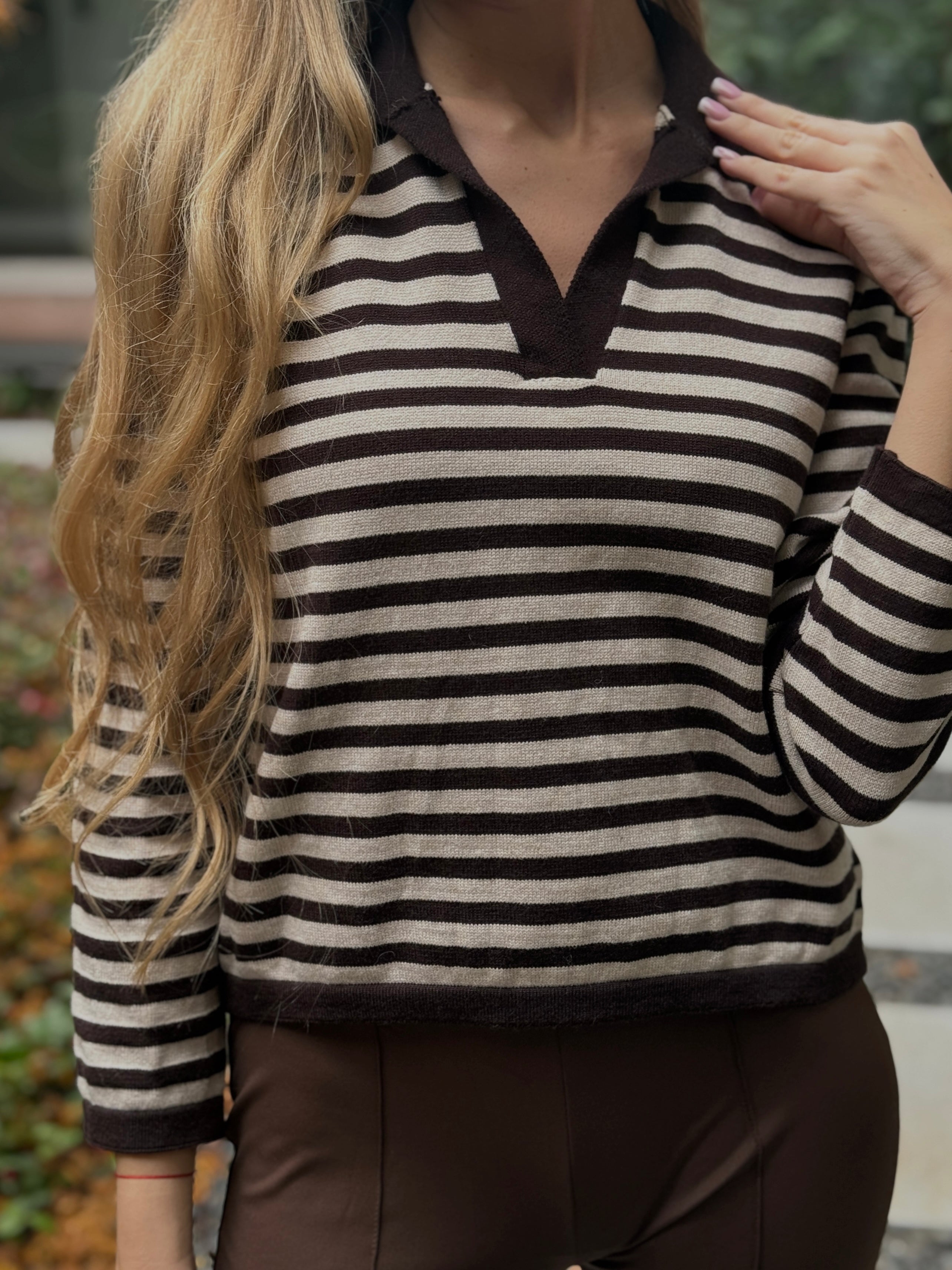 Sweterek Latte Lines