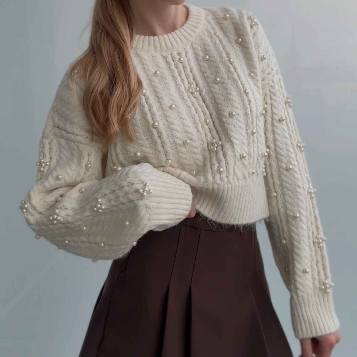 Pearl Cozy Sweater Brown